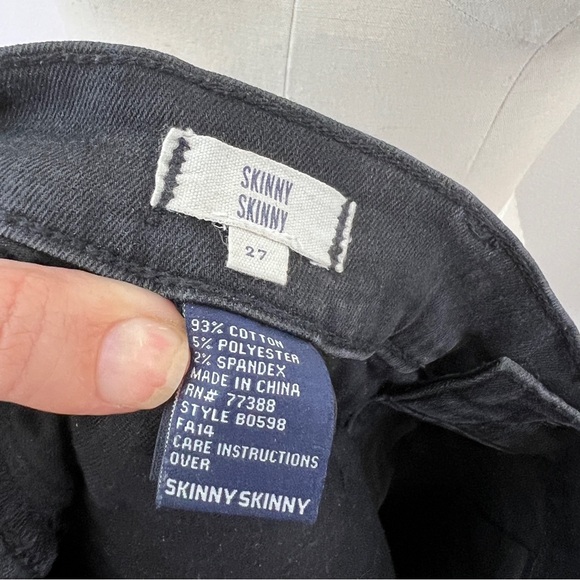 Madewell Black Skinny Skinny Moto Jeans, 27 - Picture 6 of 10